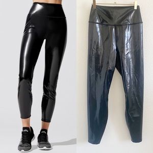 Carbon38 Faux Patent Leather High Rise 7/8 Leggings Black XS